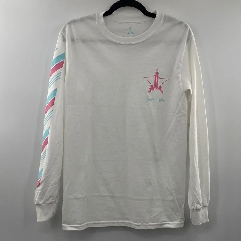 3FOR$20 Jeffree Star White Pink snowflake Long Sleeve Tee Size: Small